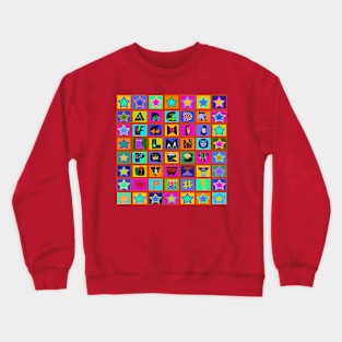 Kids Alphabet Quilt - Red Crewneck Sweatshirt